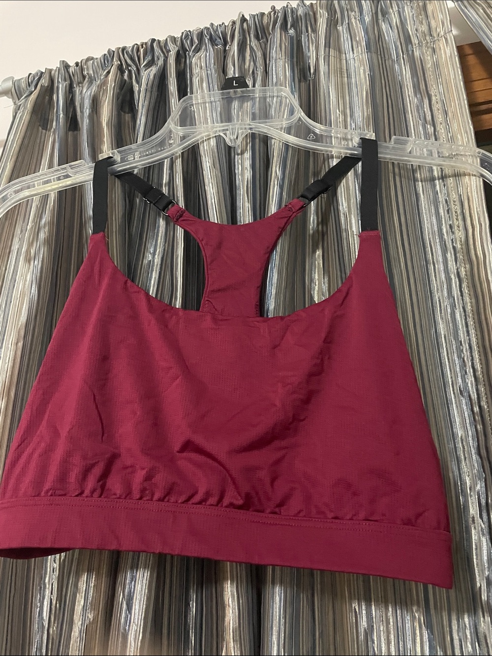 MeUndies Burgundy Wireless MoveMe Racerback Bralette with Black Straps - Picture 2 of 12